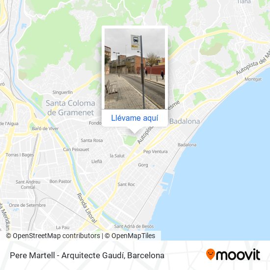 Mapa Pere Martell - Arquitecte Gaudí