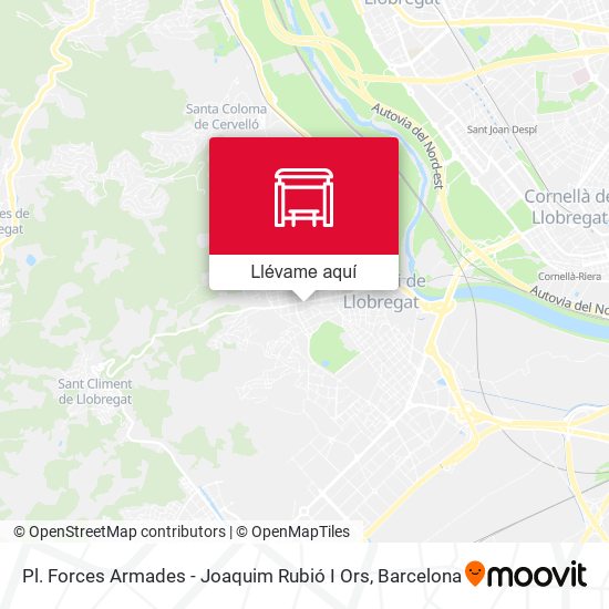 Mapa Pl. Forces Armades - Joaquim Rubió I Ors