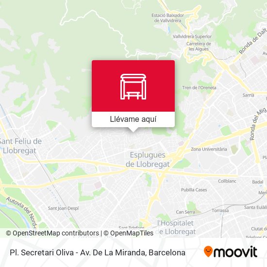 Mapa Pl. Secretari Oliva - Av. De La Miranda
