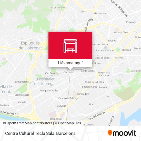 Mapa Centre Cultural Tecla Sala