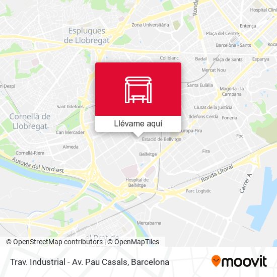 Mapa Trav. Industrial - Av. Pau Casals