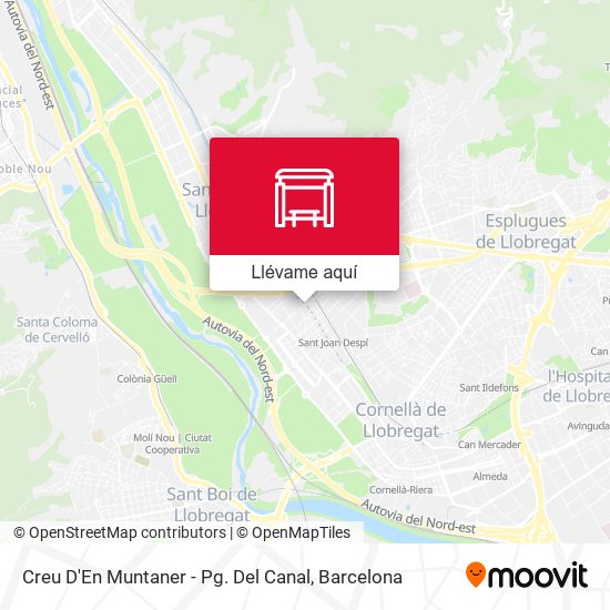 Mapa Creu D'En Muntaner - Pg. Del Canal