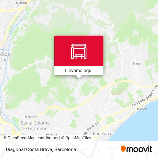 Mapa Diagonal Costa Brava