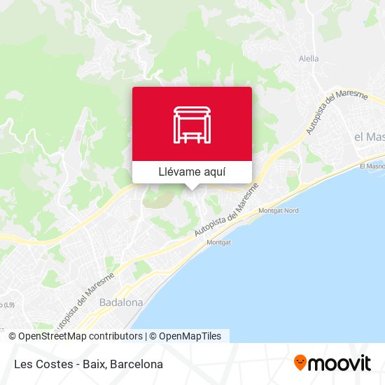 Mapa Les Costes - Baix
