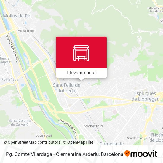 Mapa Pg. Comte Vilardaga - Clementina Arderiu