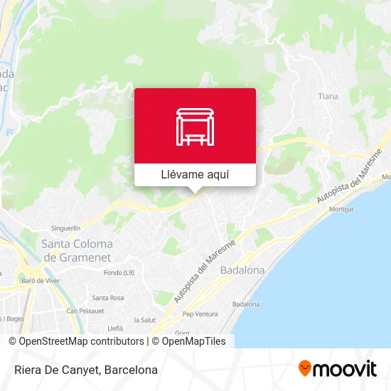 Mapa Riera De Canyet