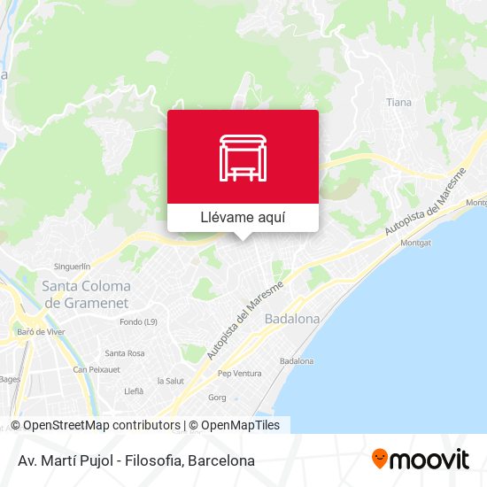 Mapa Av. Martí Pujol - Filosofia