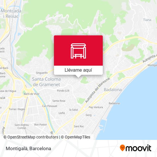 Mapa Montigalà