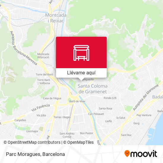Mapa Parc Moragues
