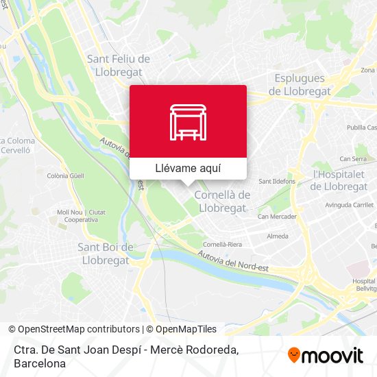 Mapa Ctra. De Sant Joan Despí - Mercè Rodoreda