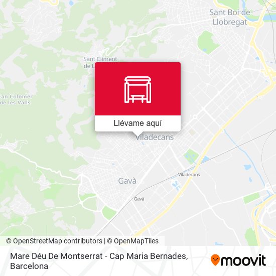 Mapa Mare Déu De Montserrat - Cap Maria Bernades