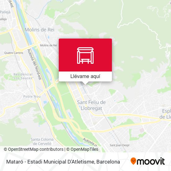Mapa Mataró - Estadi Municipal D'Atletisme