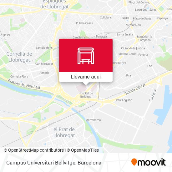Mapa Campus Universitari Bellvitge