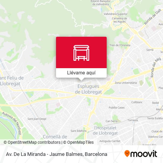 Mapa Av. De La Miranda - Jaume Balmes