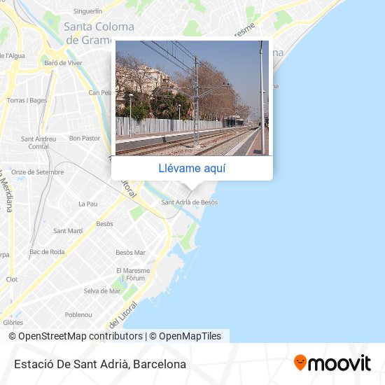 Mapa Estació De Sant Adrià