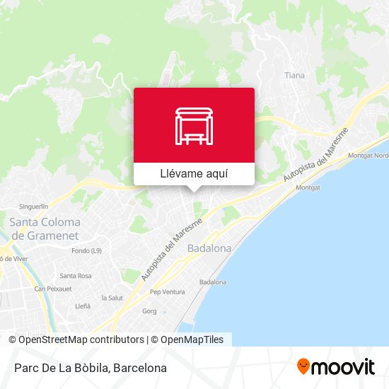 Mapa Parc De La Bòbila