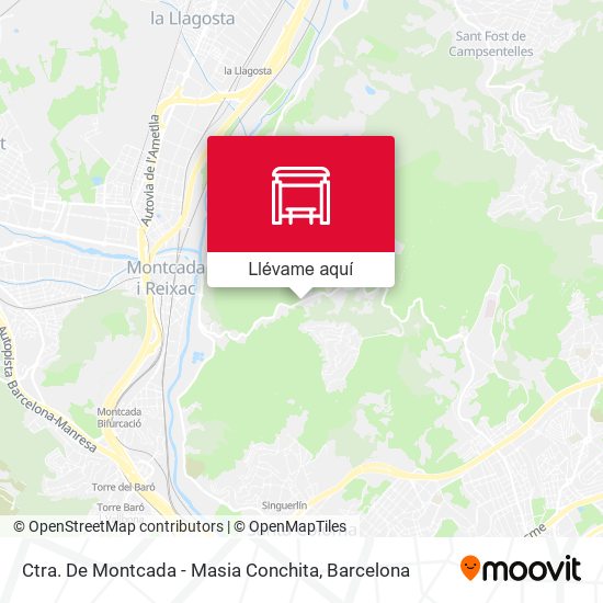 Mapa Ctra. De Montcada - Masia Conchita