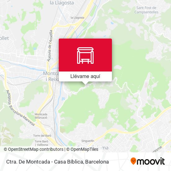 Mapa Ctra. De Montcada - Casa Bíblica