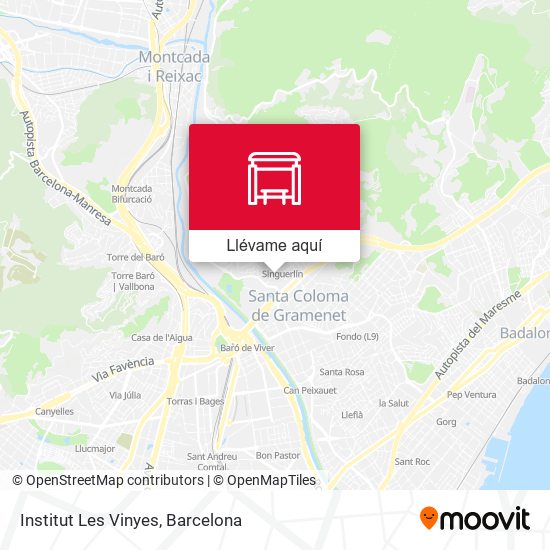 Mapa Institut Les Vinyes