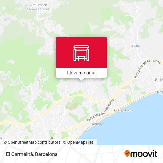 Mapa El Carmelità