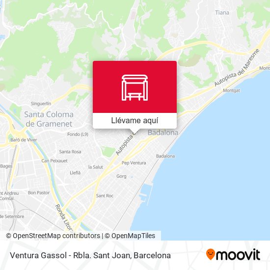 Mapa Ventura Gassol - Rbla. Sant Joan