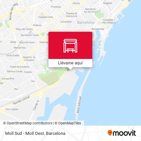 Mapa Moll Sud - Moll Oest