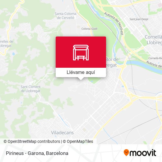 Mapa Pirineus - Garona