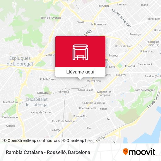 Mapa Rambla Catalana - Rosselló