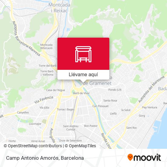 Mapa Camp Antonio Amorós