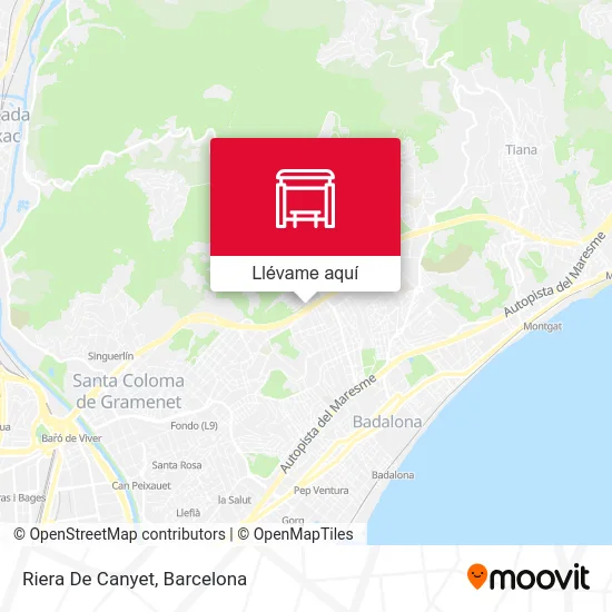 Mapa Riera De Canyet