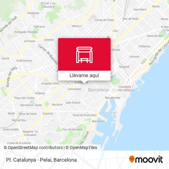 Mapa Pl. Catalunya - Pelai