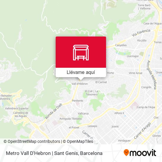 Mapa Metro Vall D'Hebron | Sant Genís