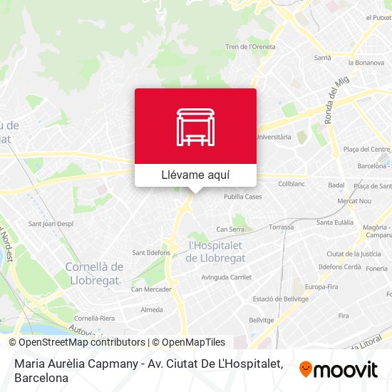 Mapa Maria Aurèlia Capmany - Av. Ciutat De L'Hospitalet