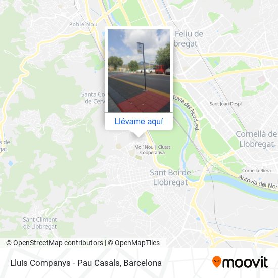 Mapa Lluís Companys - Pau Casals
