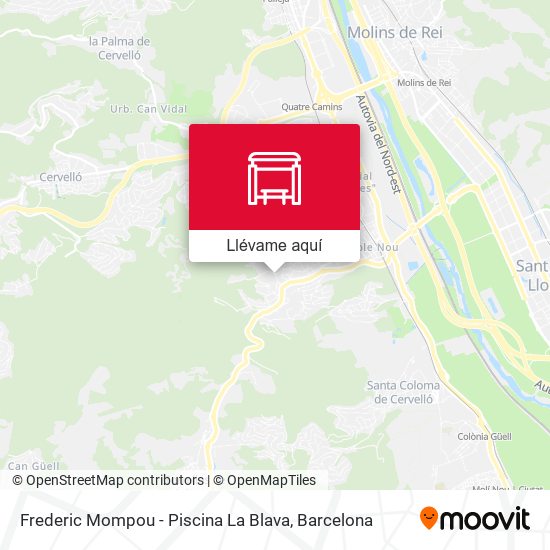 Mapa Frederic Mompou - Piscina La Blava