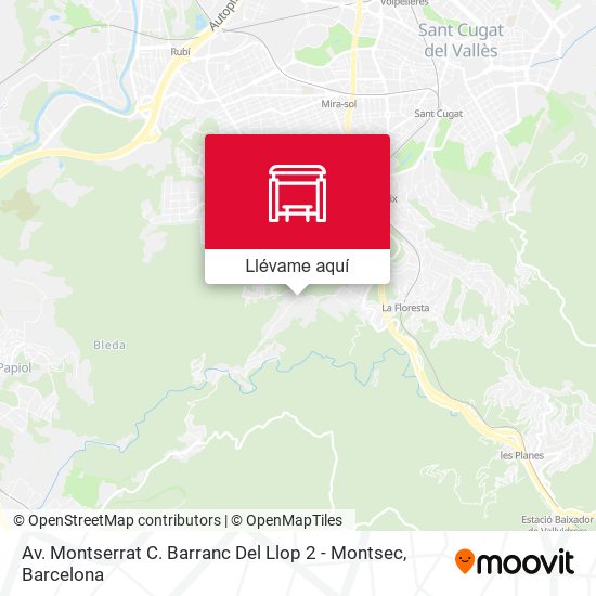 Mapa Av. Montserrat C. Barranc Del Llop 2 - Montsec