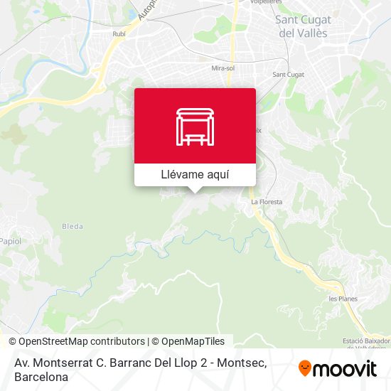 Mapa Av. Montserrat C. Barranc Del Llop 2 - Montsec