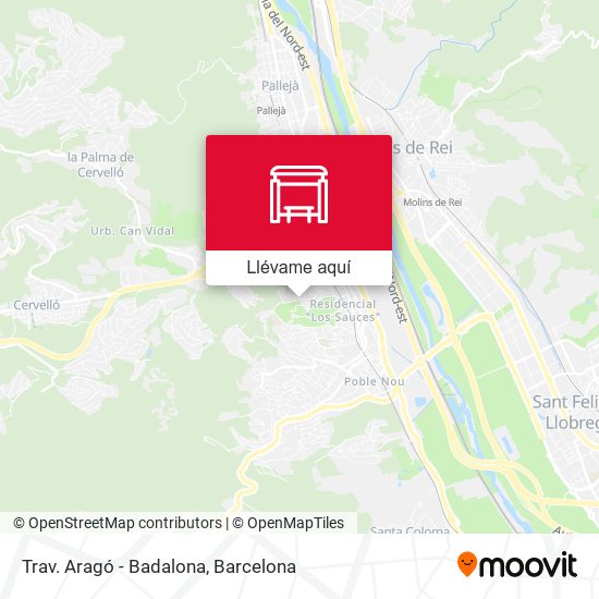 Mapa Trav. Aragó - Badalona