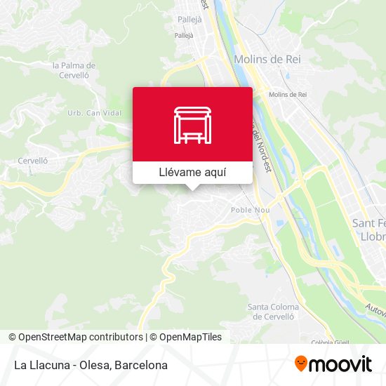 Mapa La Llacuna - Olesa