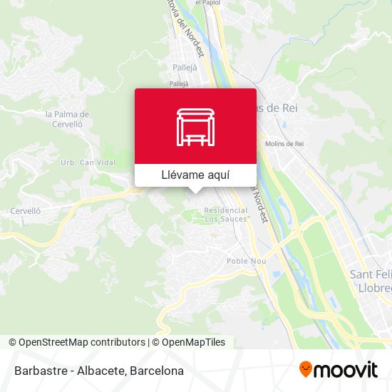 Mapa Barbastre - Albacete