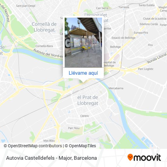 Mapa Autovia Castelldefels - Major