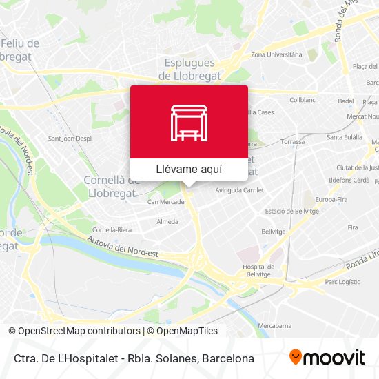 Mapa Ctra. De L'Hospitalet - Rbla. Solanes
