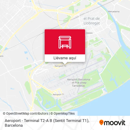 Mapa Aeroport - Terminal T2-A B (Sentit Terminal T1)