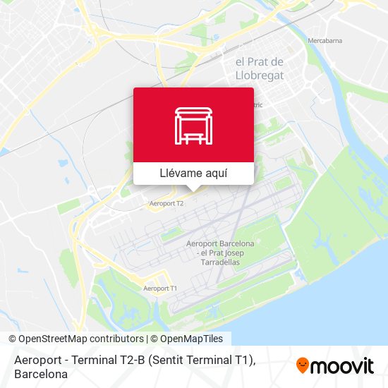 Mapa Aeroport - Terminal T2-B (Sentit Terminal T1)