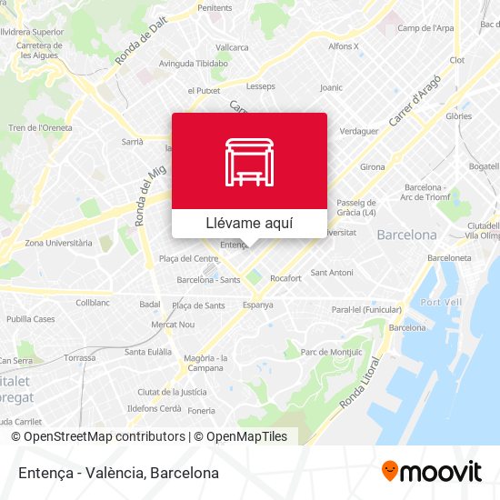 Mapa Entença - València