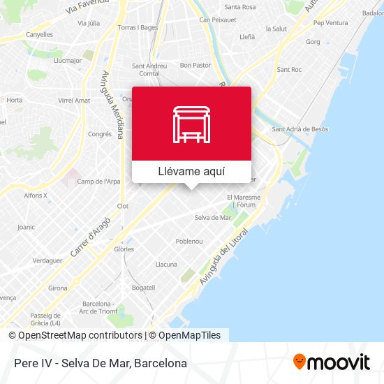 Mapa Pere IV - Selva De Mar