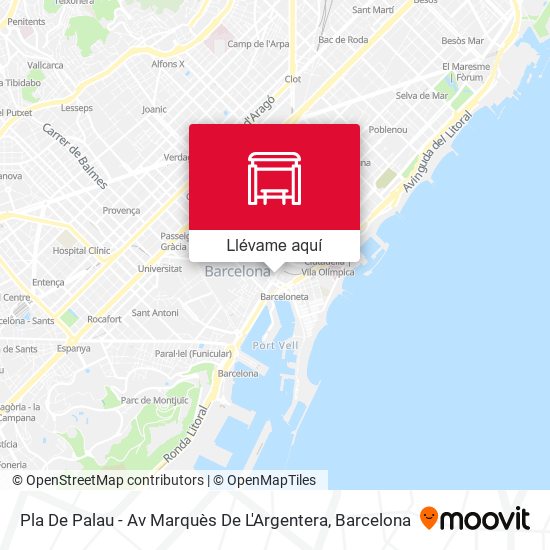 Mapa Pla De Palau - Av Marquès De L'Argentera