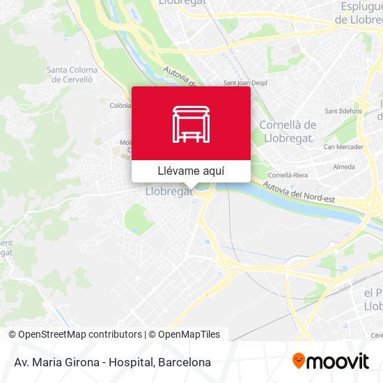 Mapa Av. Maria Girona - Hospital