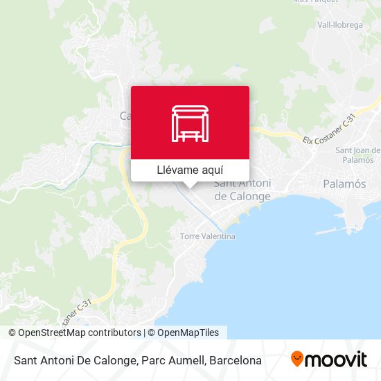 Mapa Sant Antoni De Calonge, Parc Aumell