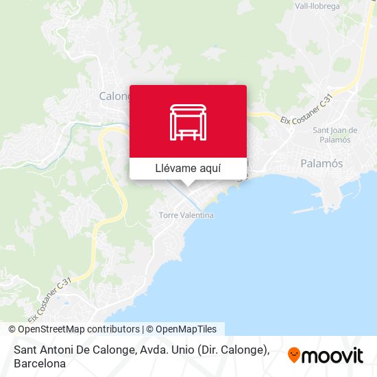 Mapa Sant Antoni De Calonge, Avda. Unio (Dir. Calonge)